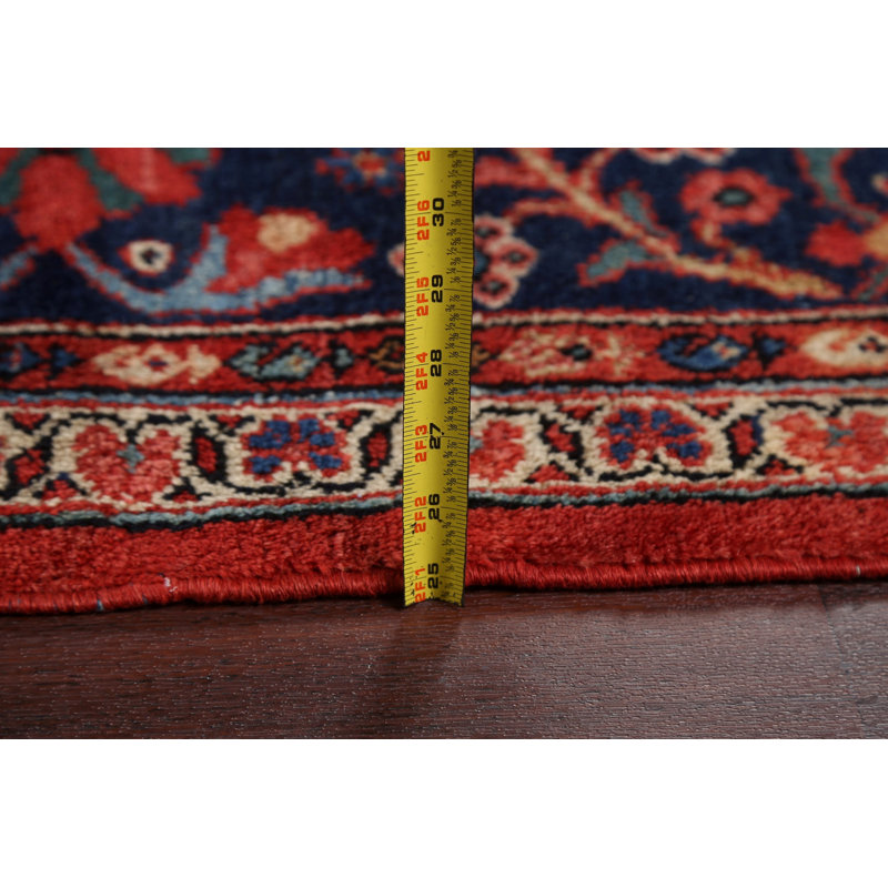 One-of-a-Kind 10'2'' X 13'11'' 1930s Wool Area Rug in Red