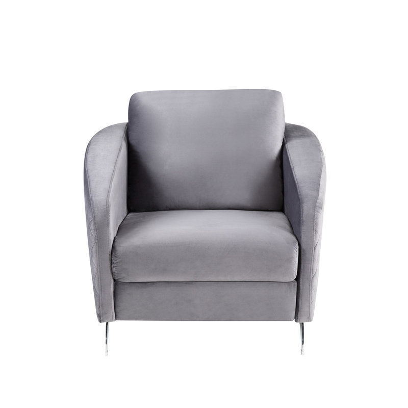 35 po Largeur du colis: fauteuil en velours gris, fauteuil de style élégant avec poids de 54,21 lb