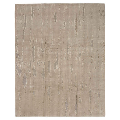 Fissure Abstract Area Rug in Beige