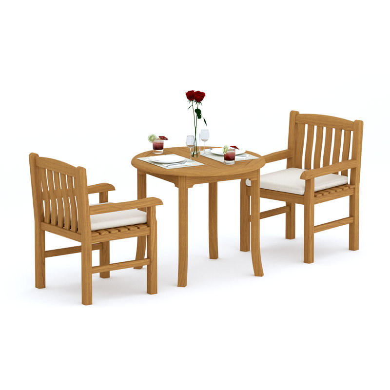 Devon Outdoor 3 - Piece Teak Dining Set