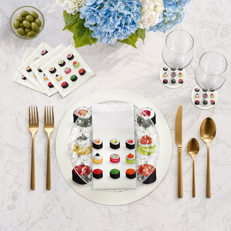 Sous-verres ronds en cuir végétalien