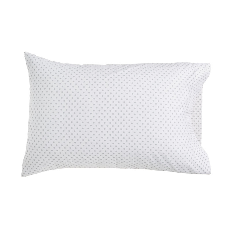 Heart 100% Cotton Machine Printed Polka Dots Sheet Set, Full