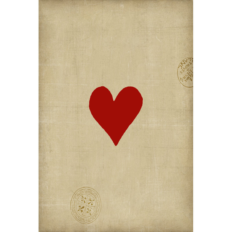 Small Heart by Vision Studio - Wrapped Canvas Painting, 46cm H x 30cm W x 3.8cm D