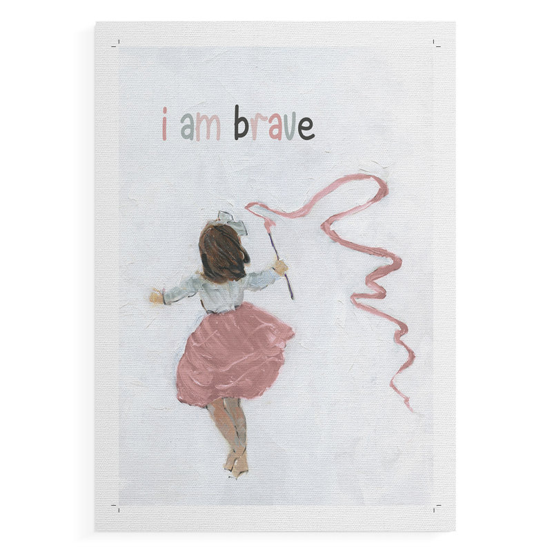 «Girl Catching Wind - Reproduction de toile seulement - NON-CADRE», H 12 po x l 8 po