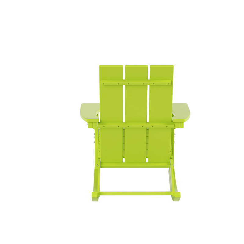 Chaise berçante d'extérieur en plastique Joubert, Lime