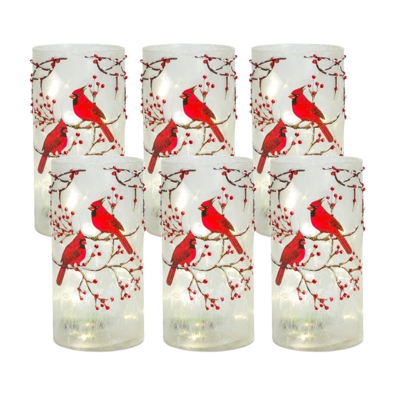 6 Piece Glass Tabletop Hurricane Set