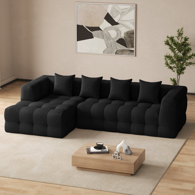 Canapé modulaire rembourré 2 pièces rembourré et sans capitonnage