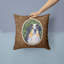 Coussin intérieur/extérieur brun chien