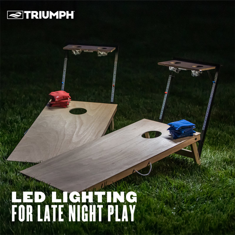 Regulation Size Cornhole Set with LED Lights and Caddy