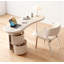 Bureau d'ordinateur en forme d'arc avec tiroirs Light Luxury-1817710234