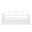 Lit de jour simple en bois avec lit gigogne simple, blanc