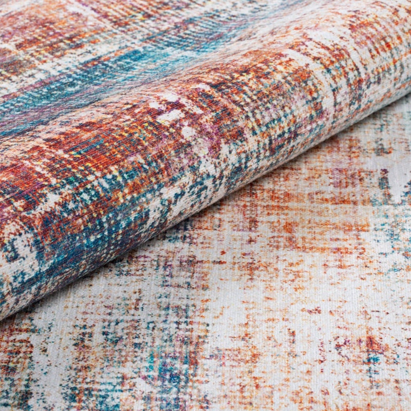Luxurious Machine Washable Carpet, 100% Polyester, 7.5 x 10.8 Feet | Pile Height: 0.2 Inches, 1850 g/m² | Recycled Poly Cotton Underside, Easy Care, Perfect for Living Room & Bedroom, Soft & Durable Design