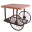 Table de bout, chêne et gris antique