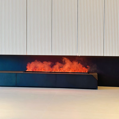 59.06"Recessed Fireplace Insert with Atomizing Simulated Flame & Humidifier