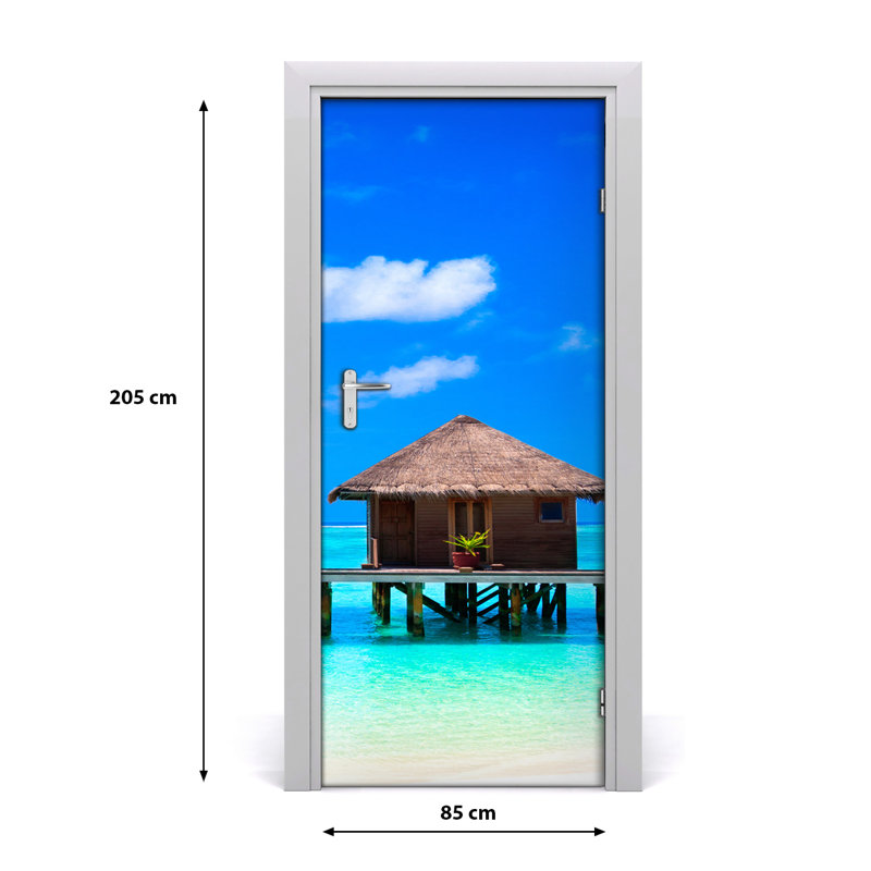 Houses On Water Door Decal