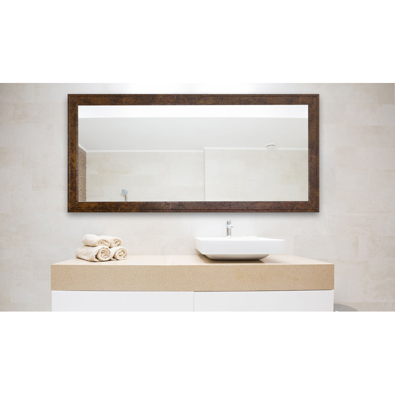 Hinatea Engineered Wood Flat Wall Mirror, 35" x 64" 