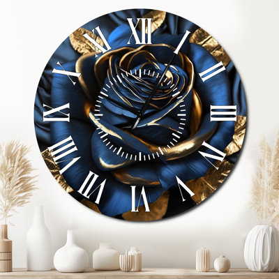 Horloge murale Gilded Rose In Kings Blue I