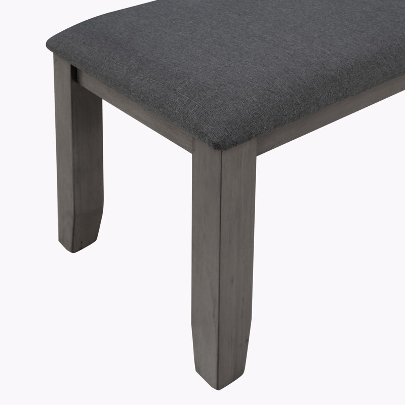 Ensemble de salle à manger 6 pièces, Gris foncé incorrect, Gris foncé incorrect