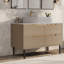 Meuble-lavabo (doit inclure le meuble-lavabo et le lavabo) avec rangement, salle de bain moderne en bois de 36 po