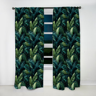 Moody Tropics Moody Patterns I - Floral Curtain - Velvet Room Darkening - 1 panel
