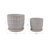  Decorative Ceramic Outdoor Platner With Pattern - Stylish Indoor Flower Pots With Saucer For Patio, Living Room, Or Home Decor - Set Of 2, 8", 6", White-1305415953