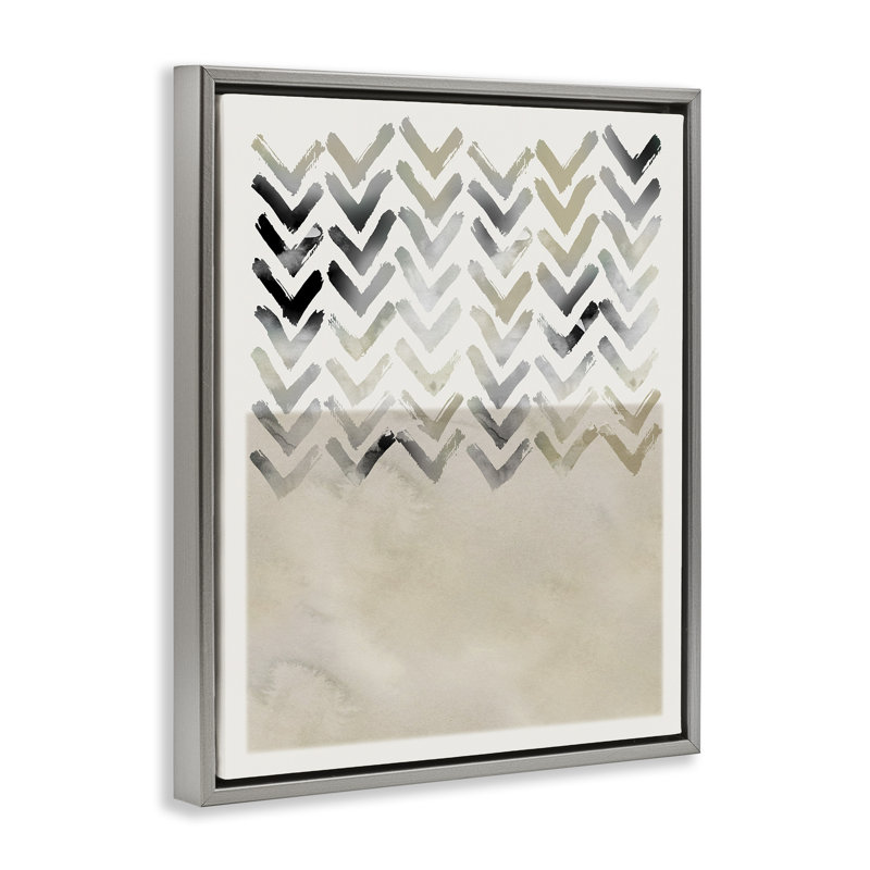 Art mural sur toile Boho, Cadre flottant gris lustré, H 31 po x l 25 po x P 1,7 po
