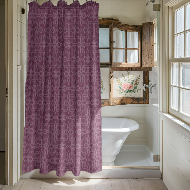 Rideau de douche 1 pièce Sparkle, Raisin, H 74 po x l 71 po