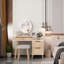 Dressing Table with LED Lighted Mirror, Makeup Vanity Desk with Stool and 2 Drawers Cabinet, 70CM Desktop Vanity Table