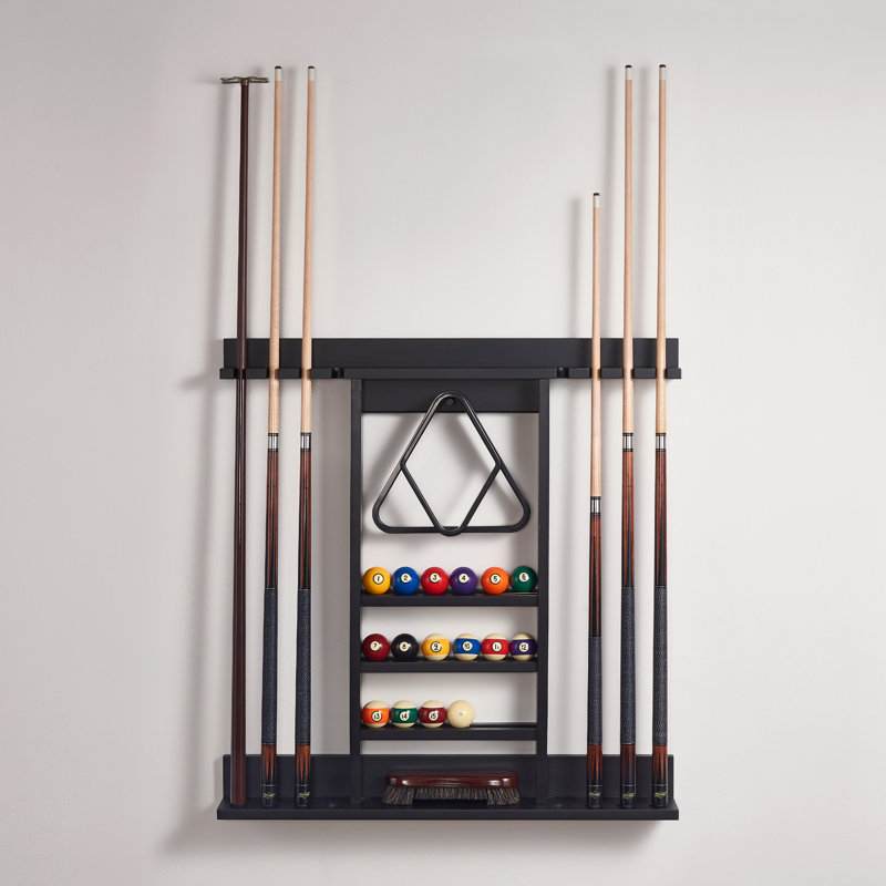 Billiard Wall Rack by HB Home, Black