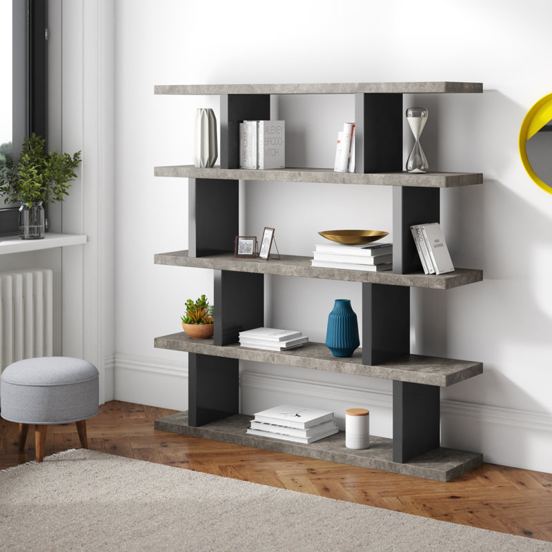 Shelly 172cm H x 163cm W Geometric Bookcase