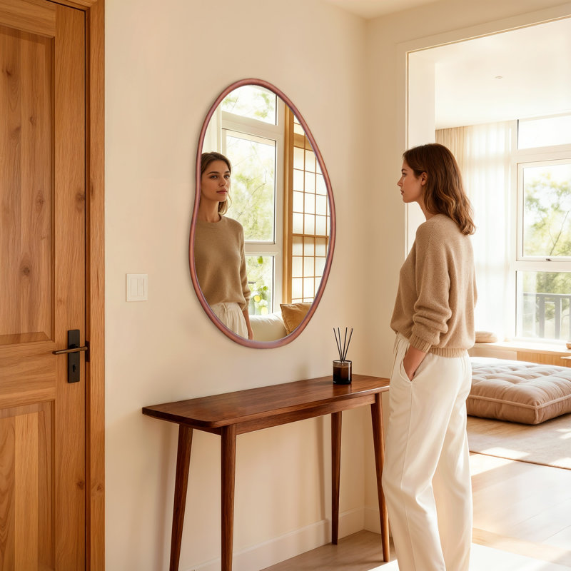Atharva Solid Wood Mirror, 99cm H x 67.5cm W