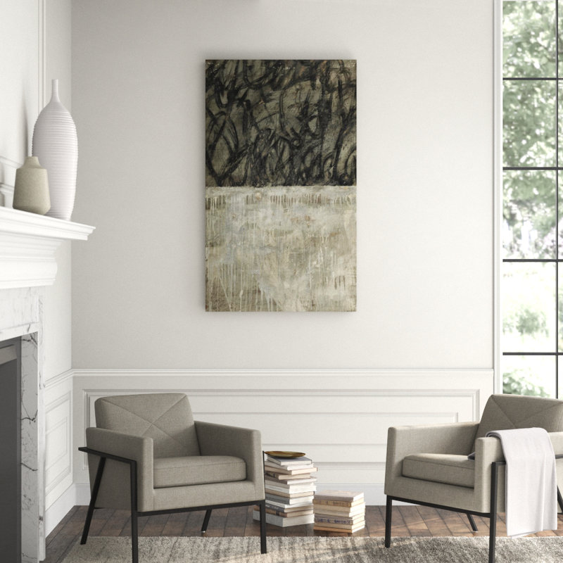 Writing On The Wall Print by Sarah Atkinson, Knife Gel, 67" H x 40" W x 1.5" D