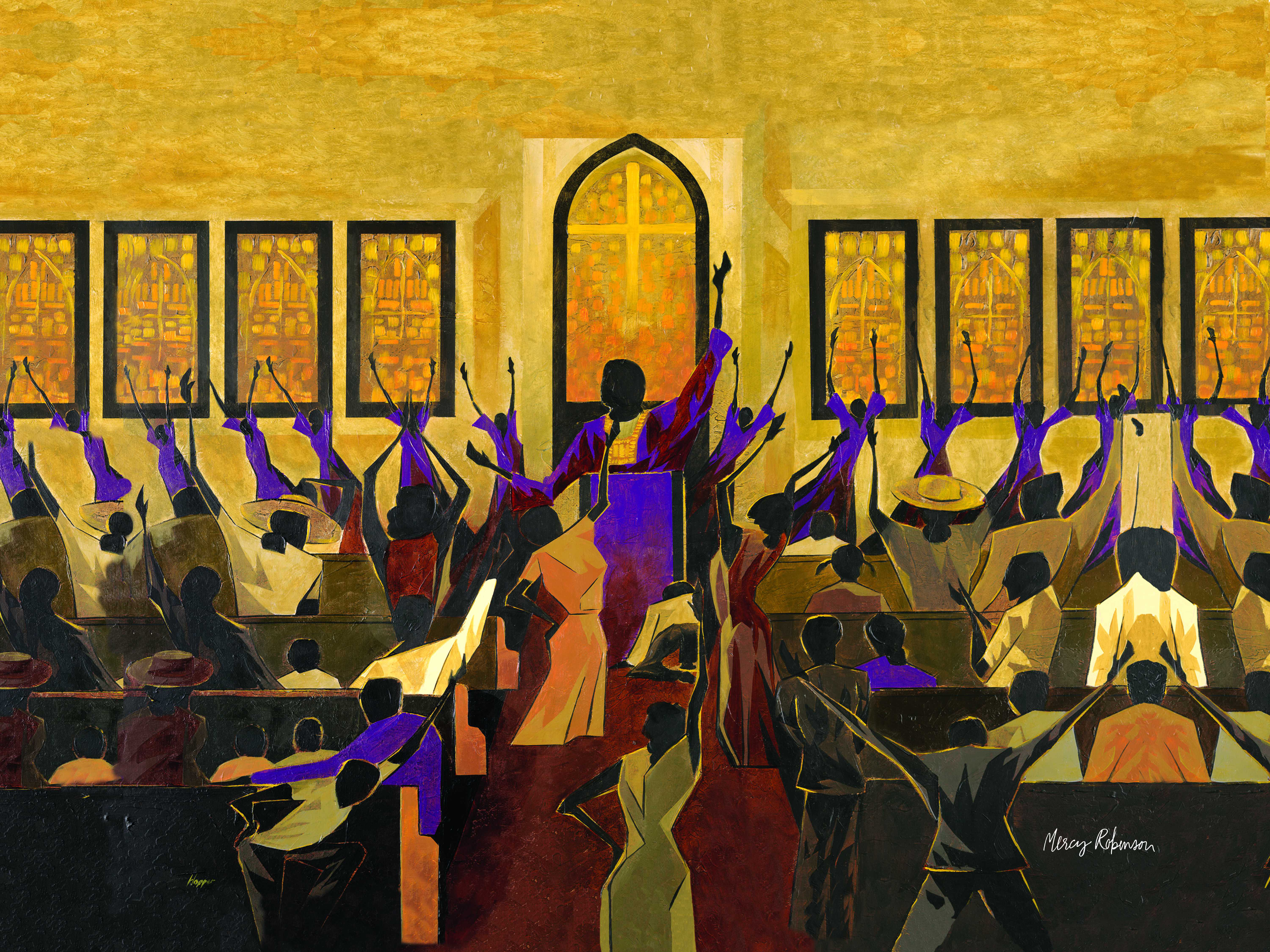 african american church choir art