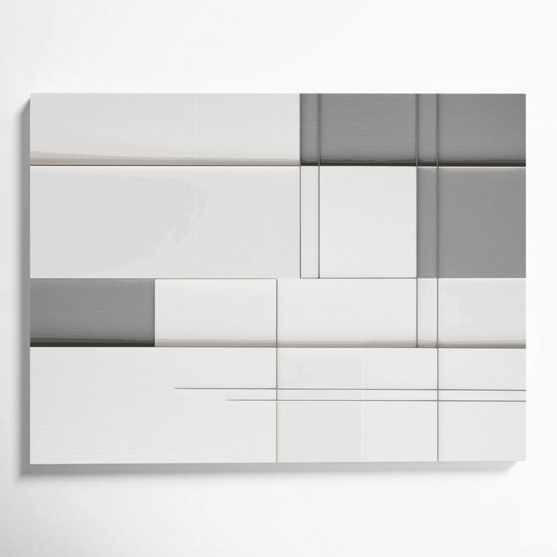 Minimalisme 15, art mural sur toile grise