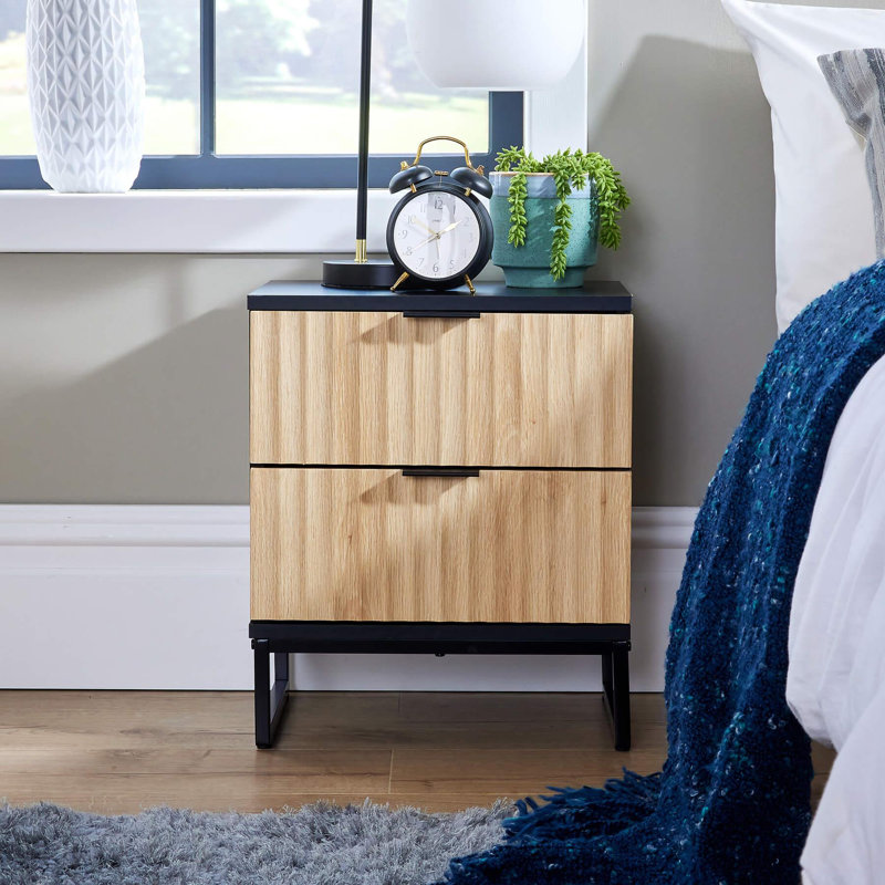 Ramsi 40cm W Manufactured Wood Bedside Table