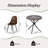 Harjovan 5-Pieces Compact Dining Table Set with Round Table Stylish Upholstered Chairs for Kitchen Dining Rooms or Breakfast Nook-241327742-241327733