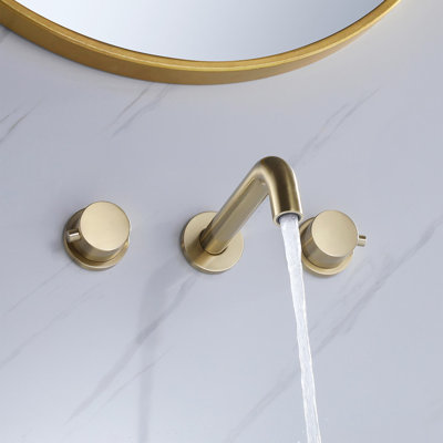 Wall Mounted Optional 2-handle Bathroom Faucet