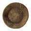 Parquet rond Molly, texture sculptée à la main, bois massif brun 19 po