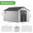 Patio Plastic Portable Outdoor Storage Shed with Deck-127386044