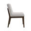 Chaise d'appoint en lin gris, ensemble de 2