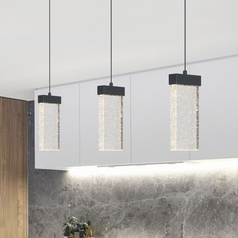Luminaire suspendu DEL moderne en cristal 3000K