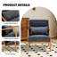 Chaise d'appoint rembourrée avec coussin lombaire-208998402