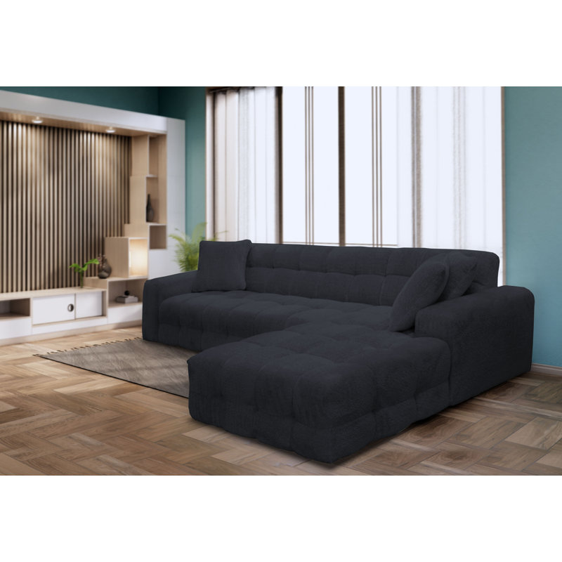 4 Seater Corner Sofa , Left Hand Facing, Navy
