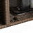 Outdoor Wicker Bar Cart, Patio Wine Serving Cart W/Wheels , Rolling Rattan Beverage Bar Counter Table W/Glass Top For Porch Backyard Garden Poolside Party