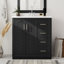 30'' Solid Wood Frame Bathroom Storage Vanity Cabinet with Ceramic Sink, Soft Closing Doors