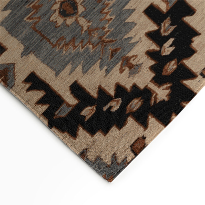 Tapis d'intérieur et d'extérieur brun Persian, Rectangle 9 pi x 12 pi