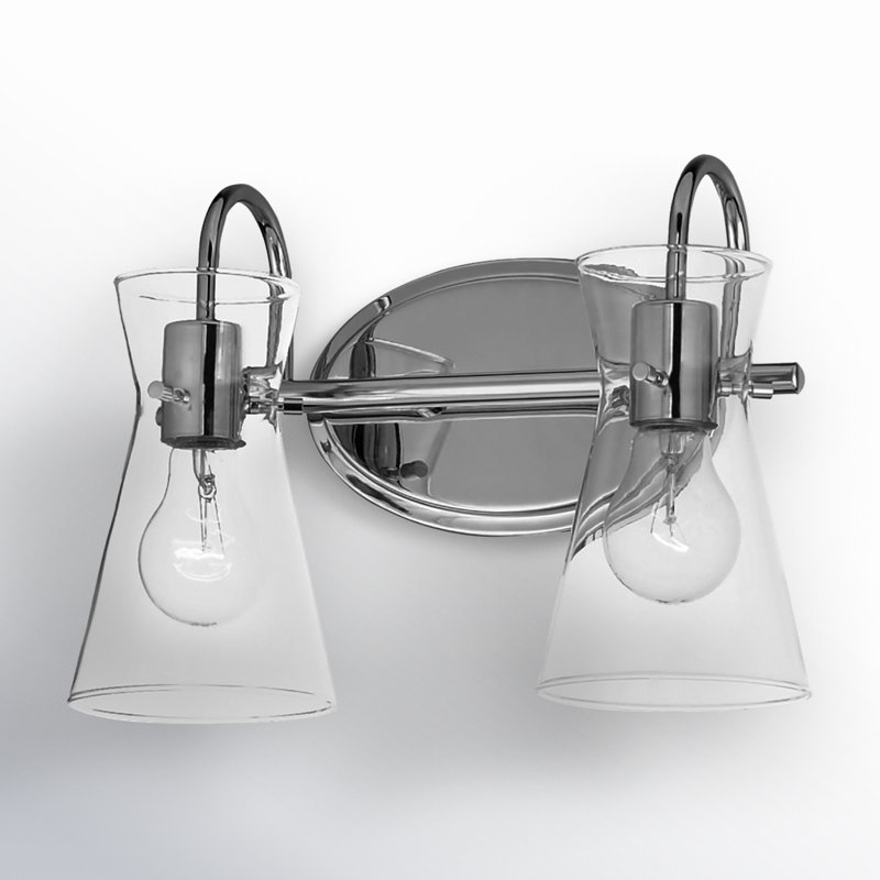 2 - Light Dimmable Vanity Light, Polished Chrome