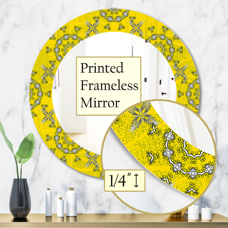 Miroir mural Yellow Moods 5, H 31,5 po x l po