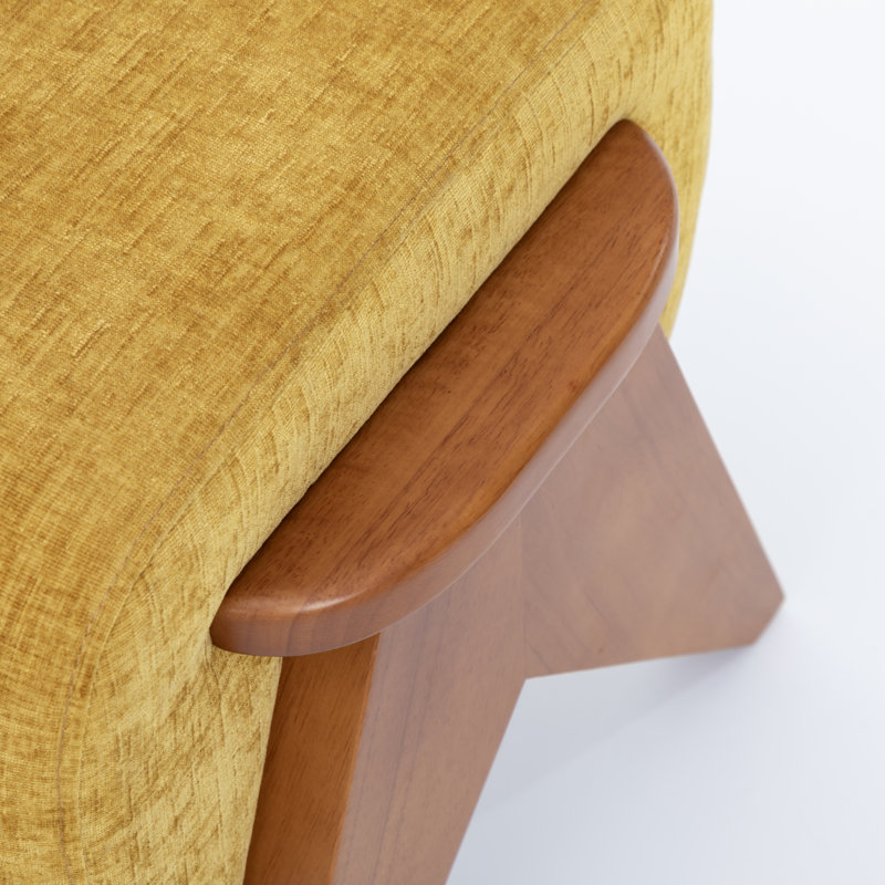 65cm Wide Rectangle Solid Colour Standard Ottoman, Yellow