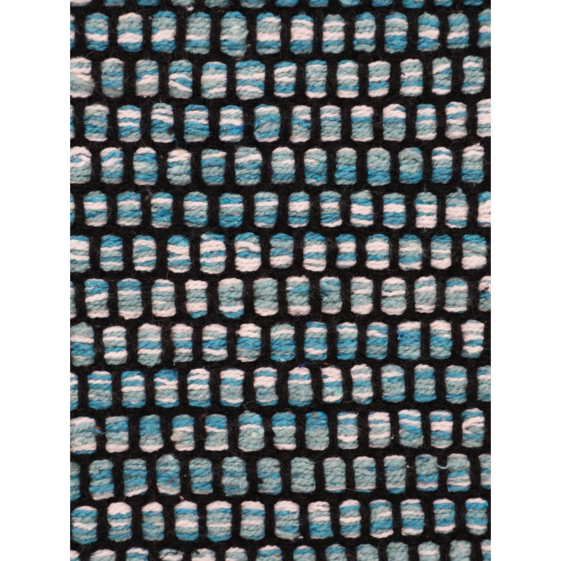 Kilim Mia Hand Woven Flatweave Cotton Blue Rug, Rectangle 200 x 290cm